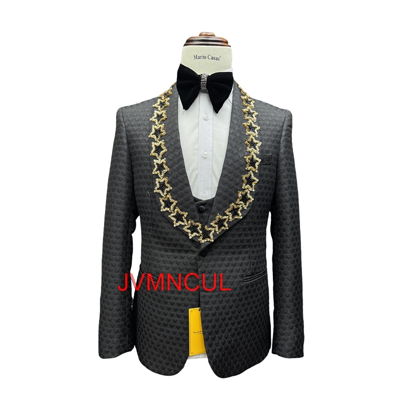 Men'S Formal Wear For Reception - ชุดสูทผู้ชาย 3 ชิ้น ทรงเข้ารูป สำหรับงานแต่งงาน ชุดเจ้าบ่าว