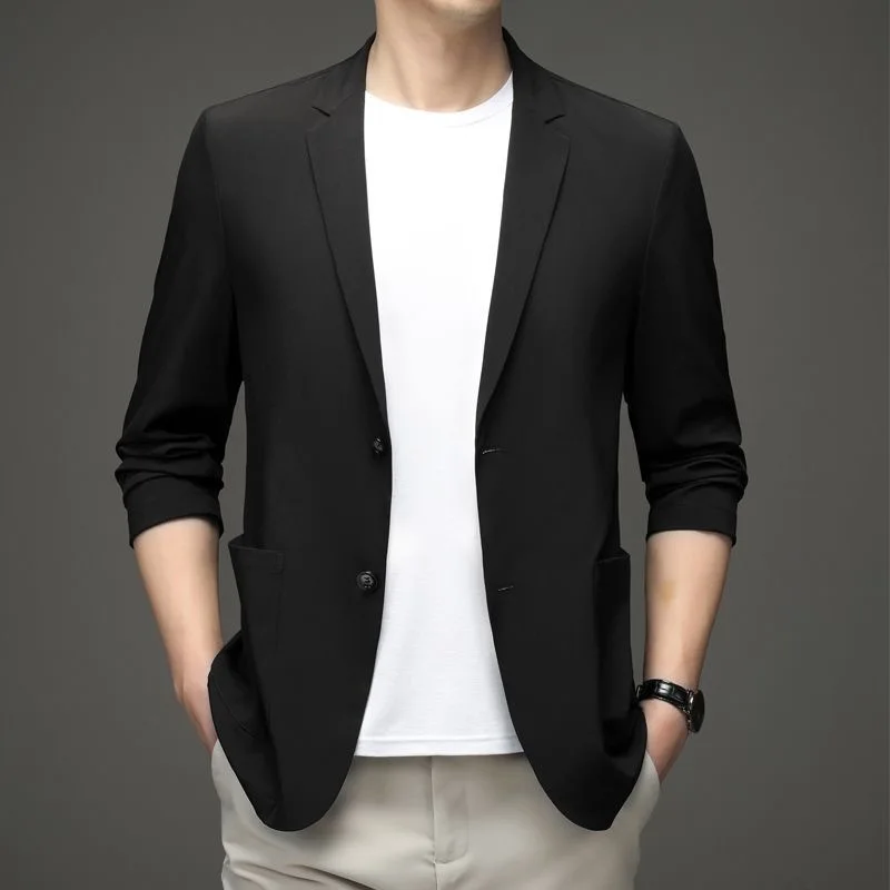 Men Formal Wear For Summer - เสื้อเบลเซอร์ผู้ชายสำหรับธุรกิจใหม่ฤดูร้อนเสื้อแจ็กเก็ตสูทลำลองระบายอากาศได้ดีเสื้อเบลเซอร์เข้ารูปแจ็คเก็ตขนาด4XL