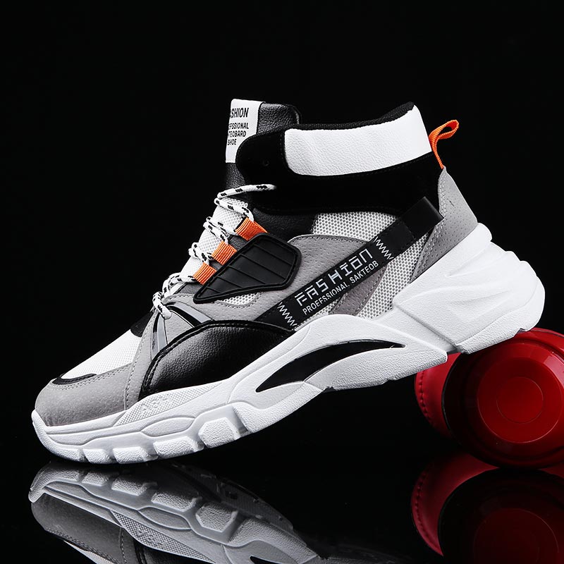 Men'S Formal Wear Uk - Hightopฤดูร้อนผู้ชายกีฬารองเท้าMan Runningรองเท้าผู้ชายกีฬารองเท้าผู้ชายTop Topรองเท้าผ้าใบบุรุษรองเท้าเทนนิสเดินสีเทาD-421