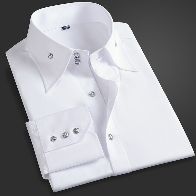 Men Formal Wear For Summer - ฤดูใบไม้ผลิฤดูใบไม้ร่วงผู้ชายเสื้อเชิ้ตผู้บริหารเกาหลีพอดี,กดถาวรสวมใส่อย่างเป็นทางการ, ระบายอากาศบางแขนยาวธุรกิจสบายๆ