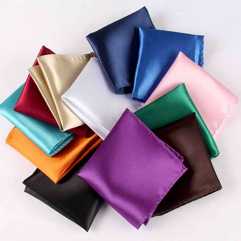 Men'S Used Formal Wear - ผ้าเช็ดหน้าขนาด22ซม. สีทึบกระเป๋าสำหรับผู้ชายผ้าเช็ดหน้าชุดสูทแบบคลาสสิกอุปกรณ์เสริมชุดเดรสแบบเป็นทางการผ้าเช็ดหน้าอกสีดำสีน้ำตาลสีขาว
