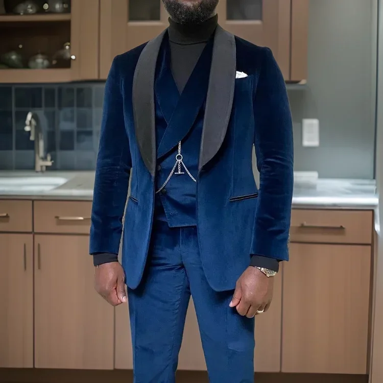 Men Formal Wear Modern - อย่างเป็นทางการ SLIM FIT ชุด 3 ชิ้นงานแต่งงานเจ้าบ่าว