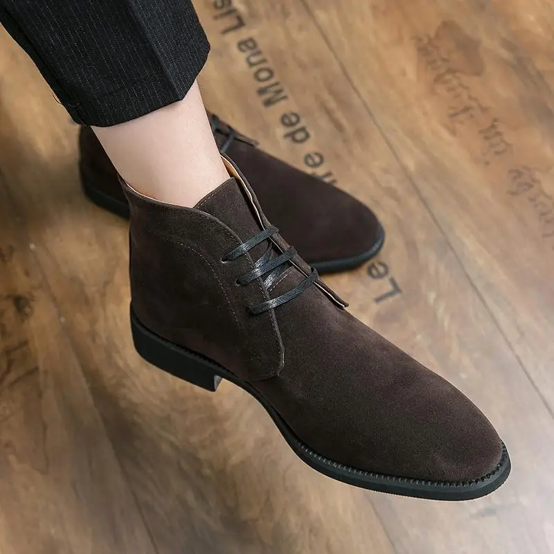 Men'S Formal Style - รองเท้าบูทเชลซีผู้ชายรุ่นใหม่ขายดีปี 2025 รองเท้าหนังสไตล์เรโทรลำลองสำหรับธุรกิจ งานปาร์ตี้ รองเท้าบูทผู้ชายสำหรับใส่พักผ่อนและงานที่เป็นทางการ