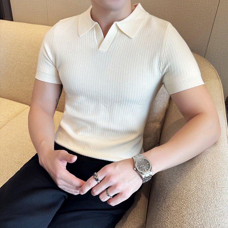 เสื้อสเวตเตอร์คอปกโปโลทรงเข้าร - Men'S Polo Formal Wear บทวิจารณ์และราคา