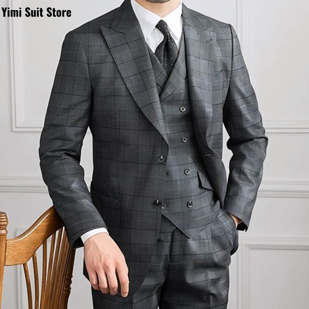 ชุดสูทผู้ชาย YiMinpwp แบบ 3 ชิ - Men Formal Wear Modern บทวิจารณ์และราคา