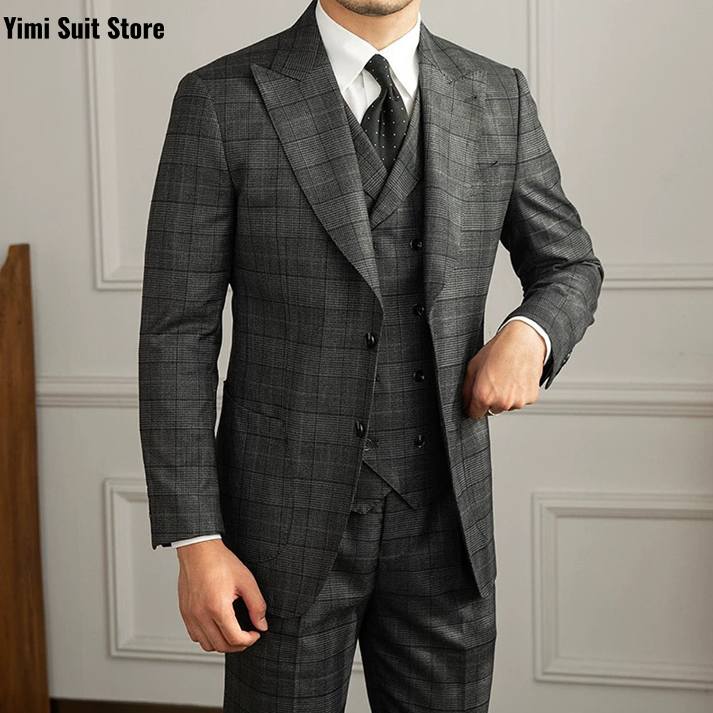 ชุดสูทผู้ชาย YiMinpwp แบบ 3 ชิ - Men Formal Wear Modern บทวิจารณ์และราคา