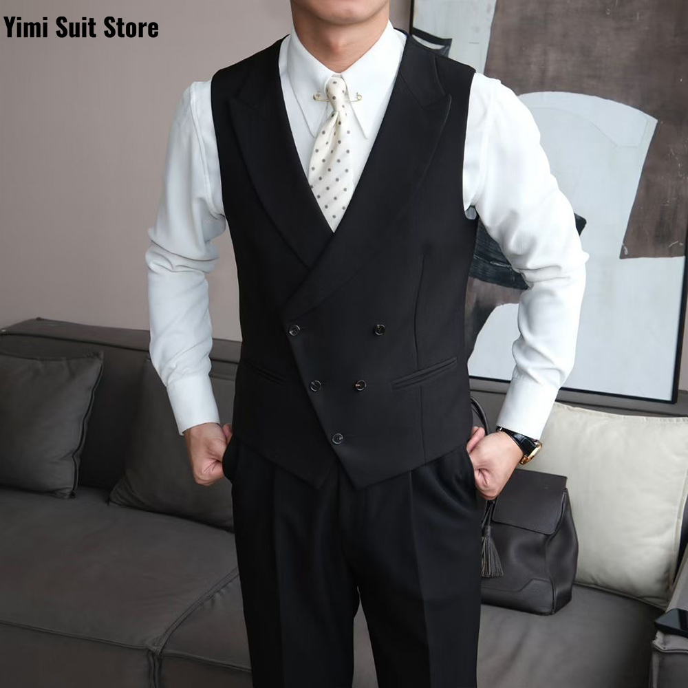 ชุดสูทผู้ชายสีดำคุณภาพสูง 3 ชิ - Men Formal Wear Modern บทวิจารณ์และราคา