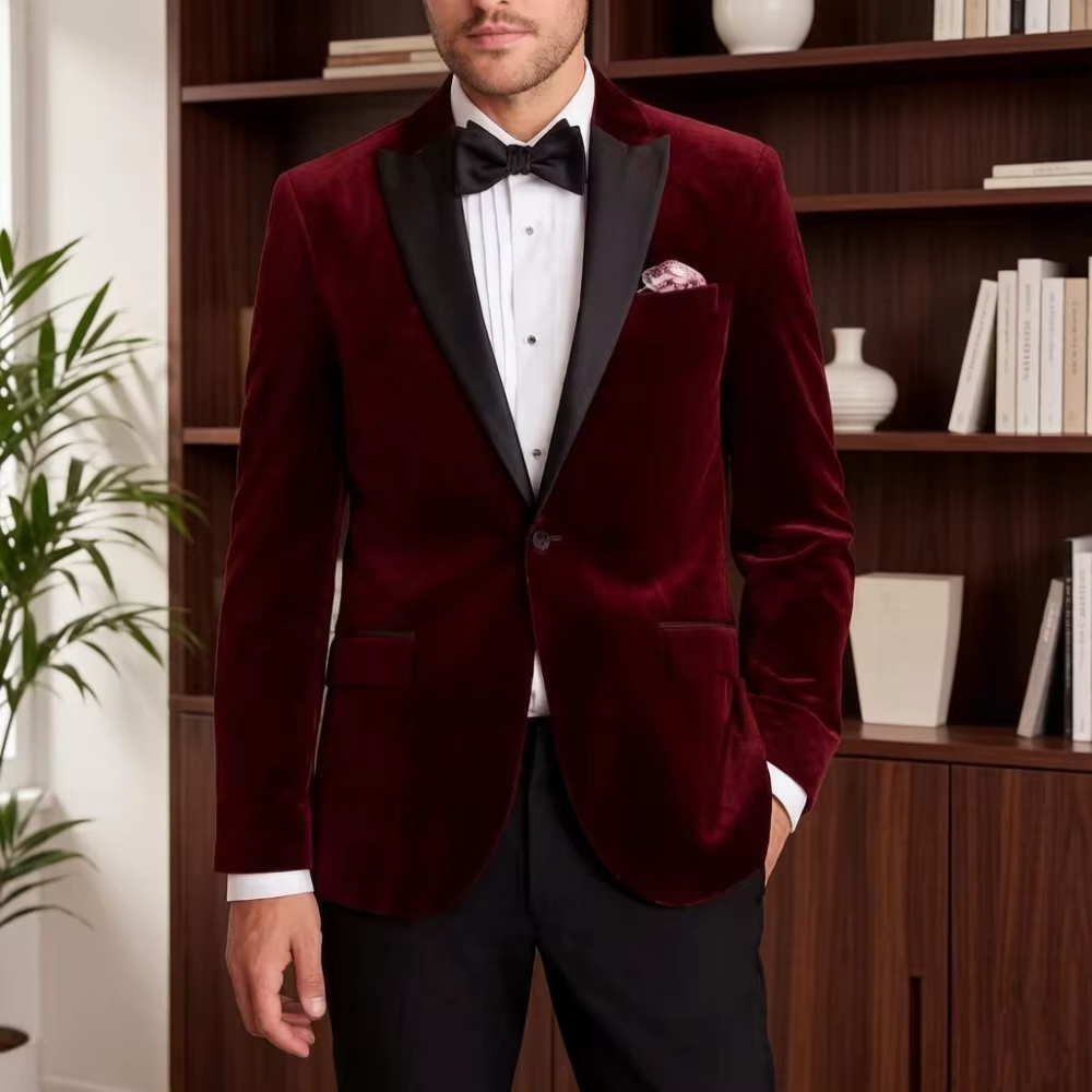 ชุดสูทกำมะหยี่สำหรับผู้ชายทรงเ - Men'S Formal Wear For Reception บทวิจารณ์และราคา