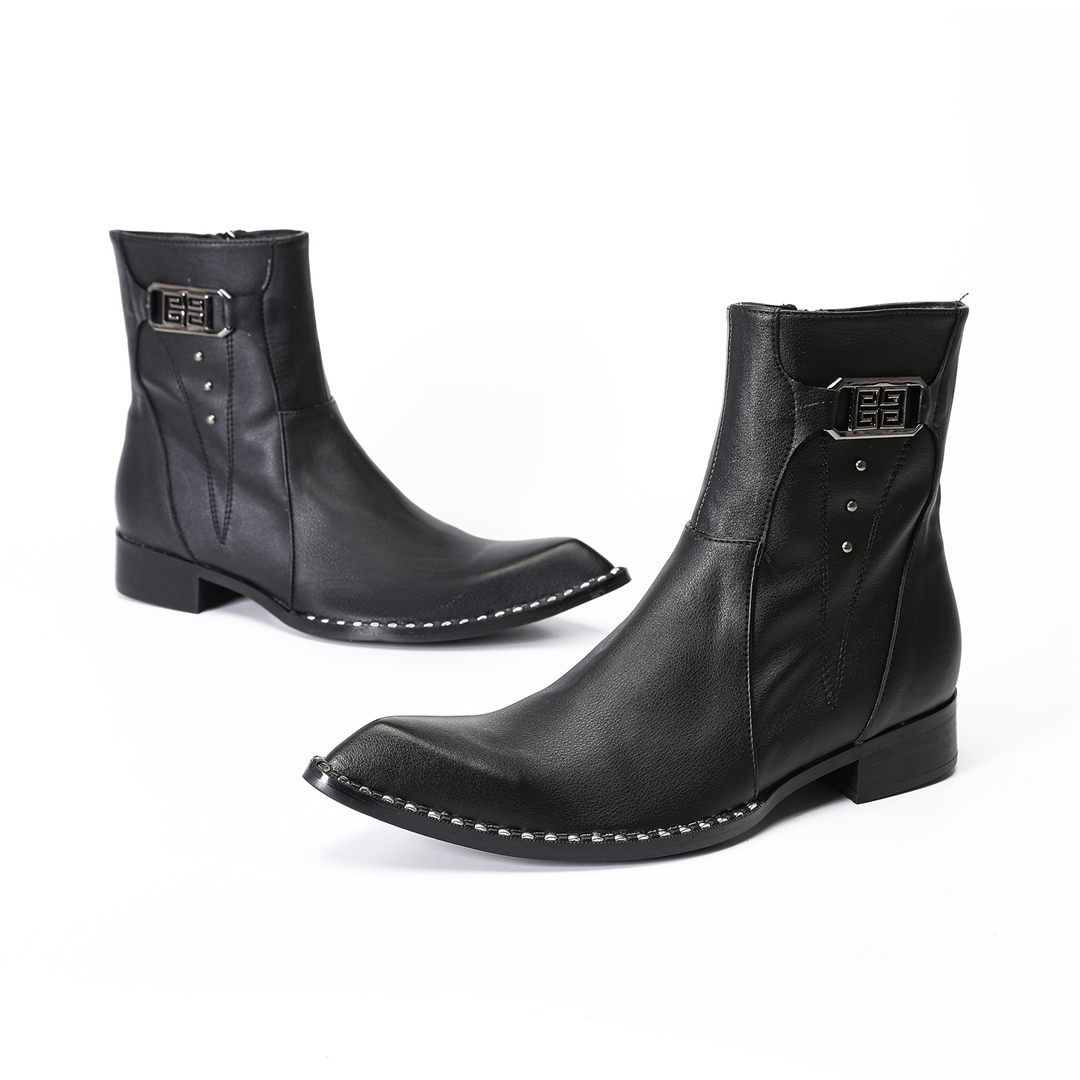 แฟชั่นรองเท้าบูทหุ้มข้อหนังแท้ - Men'S Formal Style บทวิจารณ์และราคา