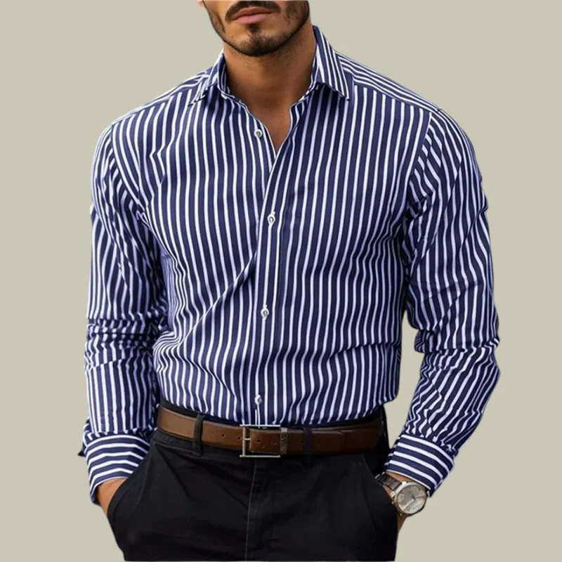 เสื้อเชิ้ตผู้ชายทรงเข้ารูปลายท - Y2K Formal Wear Men บทวิจารณ์และราคา
