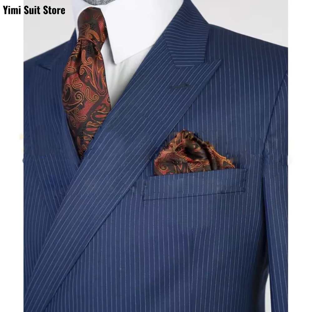 ชุดสูทผู้ชายลายทาง 2 ชิ้น เสื้ - Men Formal Wear Modern บทวิจารณ์และราคา
