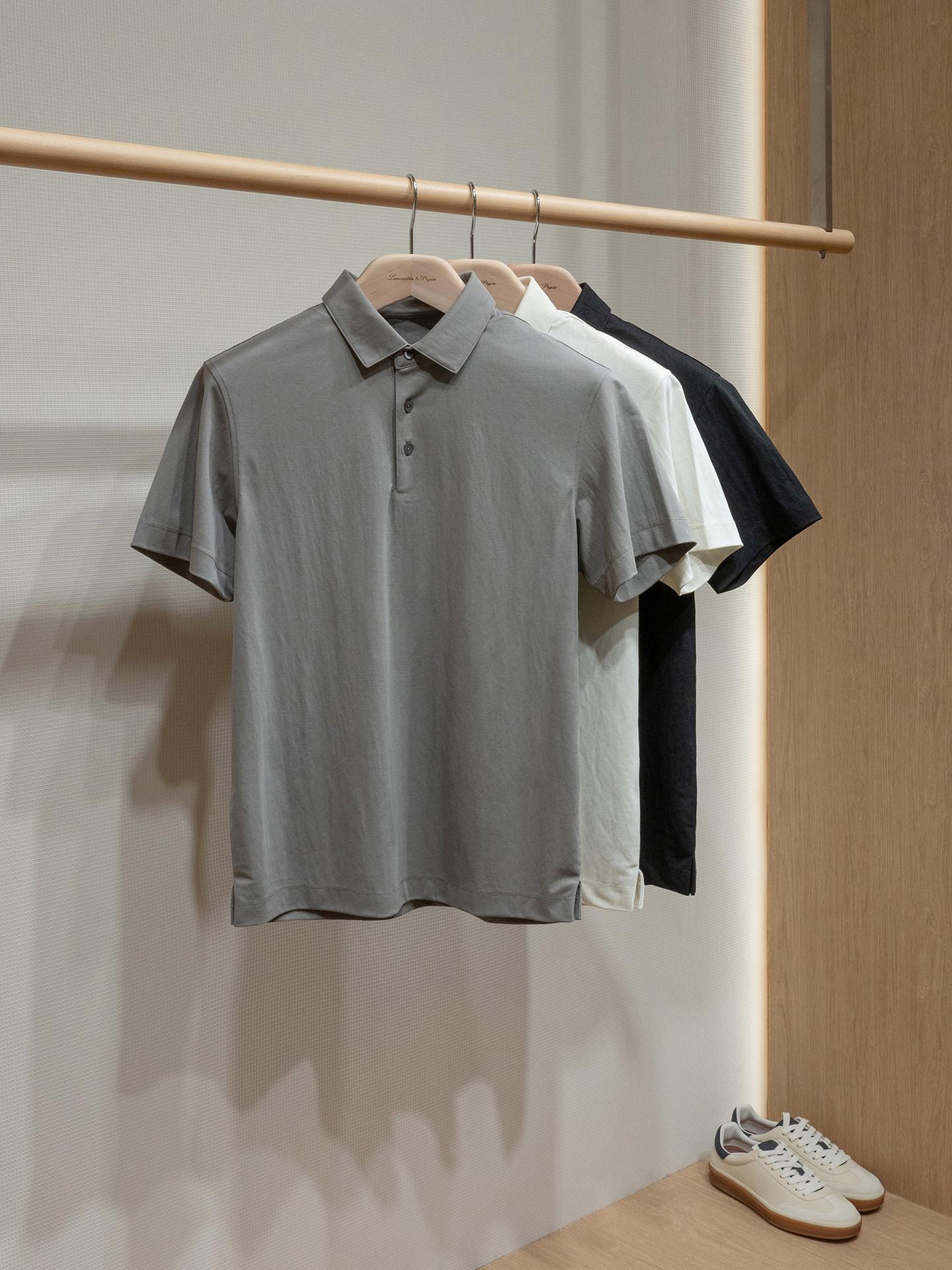 เสื้อโปโลผ้าลินินผสมฝ้าย ระบาย - Men'S Polo Formal Wear บทวิจารณ์และราคา