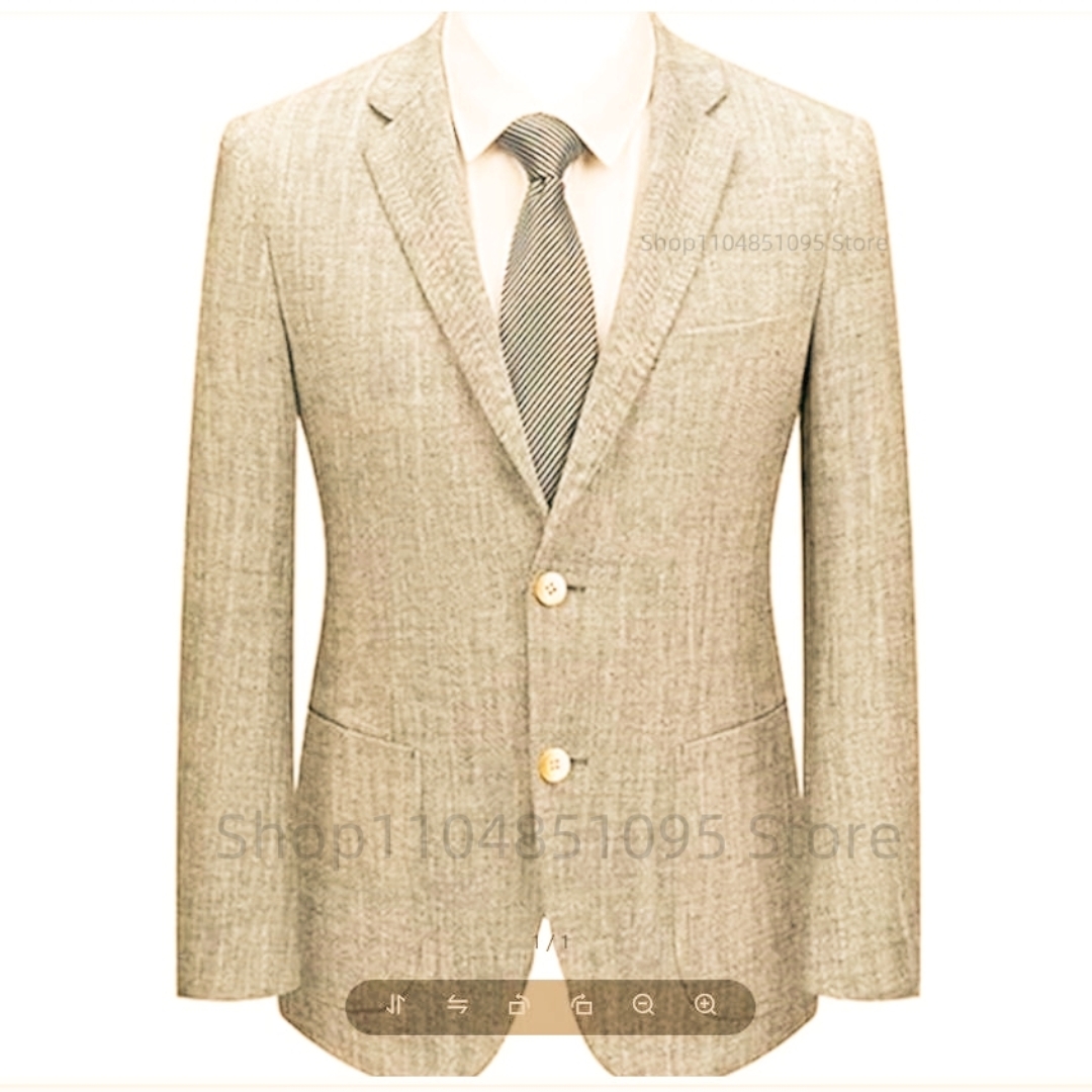 เสื้อสูทผู้ชายทรงเข้ารูป ผ้าลิ - Men Formal Wear For Summer บทวิจารณ์และราคา