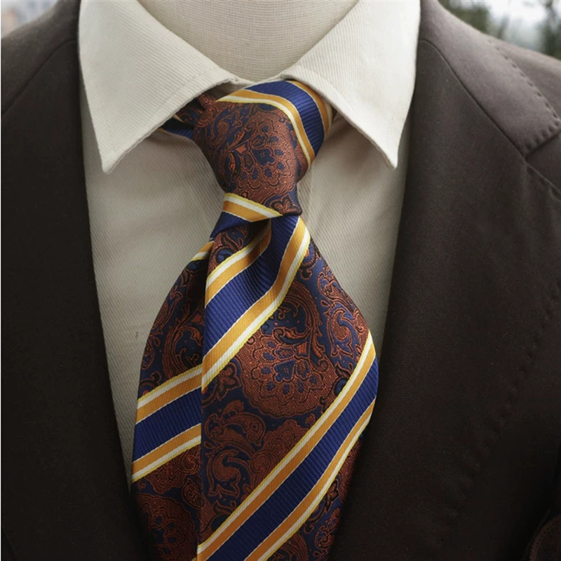 ใหม่อินเทรนด์ Navy สีน้ําตาลเน - Men'S Formal Wear Ties บทวิจารณ์และราคา
