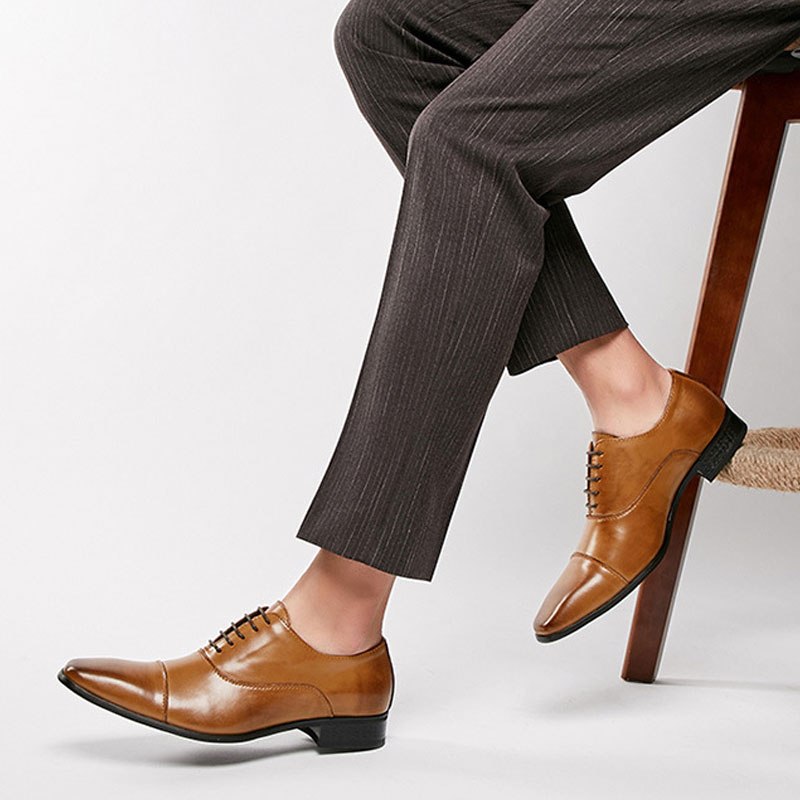 รองเท้าเดรสหนังผู้ชายแฟชั่นใหม - Men'S Used Formal Wear บทวิจารณ์และราคา