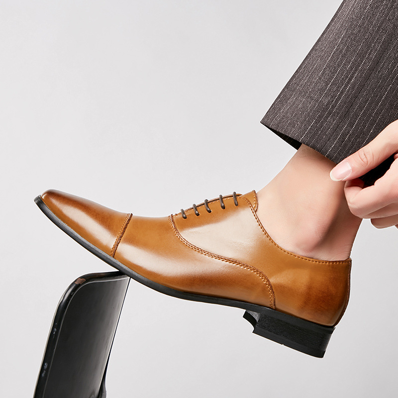 รองเท้าเดรสหนังผู้ชายแฟชั่นใหม - Men'S Used Formal Wear บทวิจารณ์และราคา