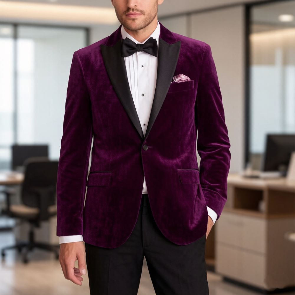 ชุดสูทกำมะหยี่สำหรับผู้ชายทรงเ - Men'S Formal Wear For Reception บทวิจารณ์และราคา
