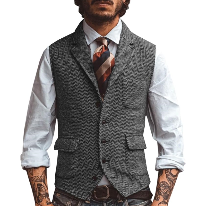 เสื้อกั๊กสูทผู้ชายคอวีแบบใหม่  - Men'S Used Formal Wear บทวิจารณ์และราคา