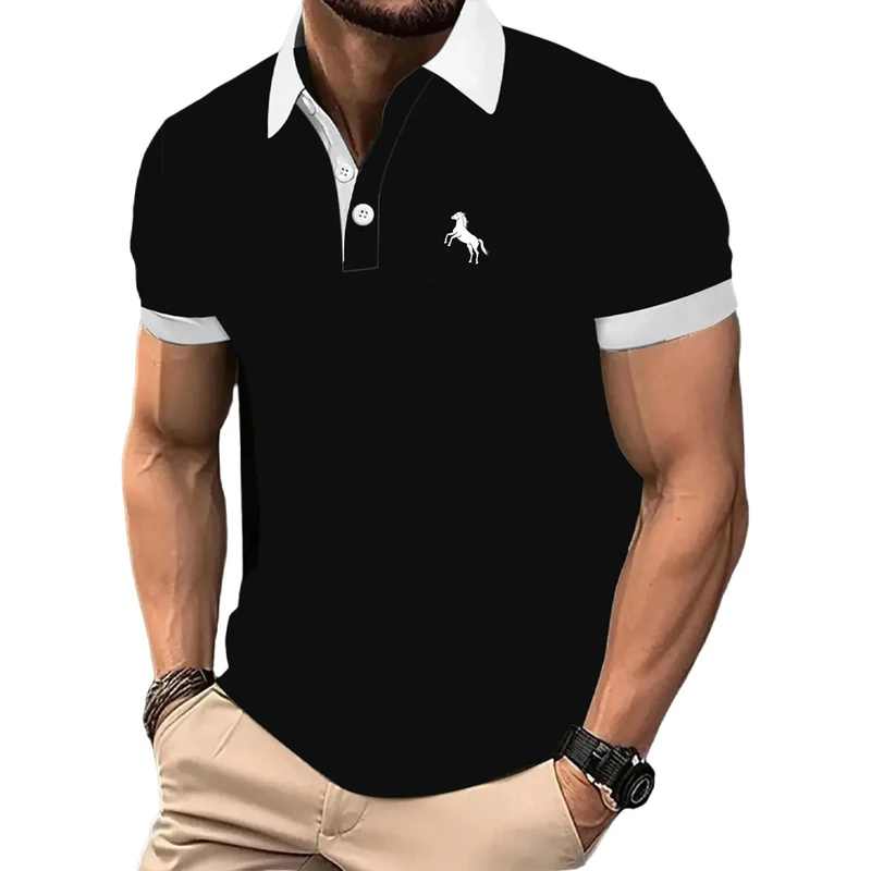 เสื้อโปโลผู้ชาย แขนสั้น สีไล่ร - Men'S Polo Formal Wear บทวิจารณ์และราคา
