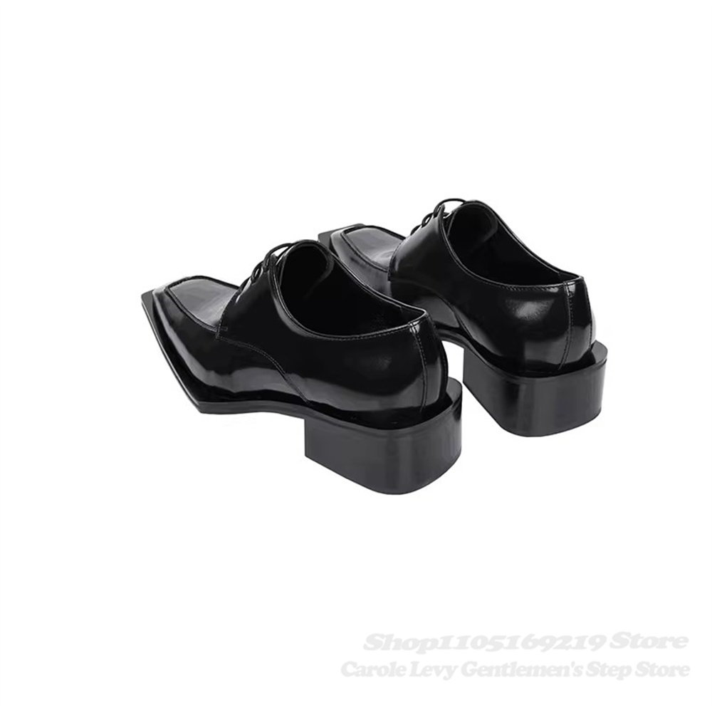 รองเท้าหนังแก้วสีดำผู้ชาย ส้นส - Men'S Formal Style บทวิจารณ์และราคา