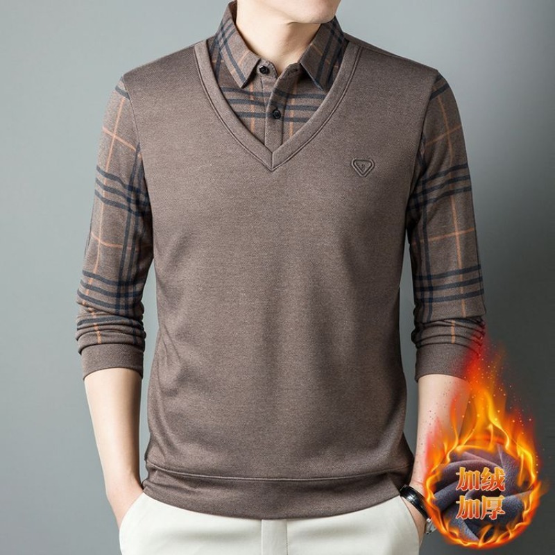 เสื้อโปโลผู้ชายแบบสองชิ้นปลอม  - Men'S Polo Formal Wear บทวิจารณ์และราคา